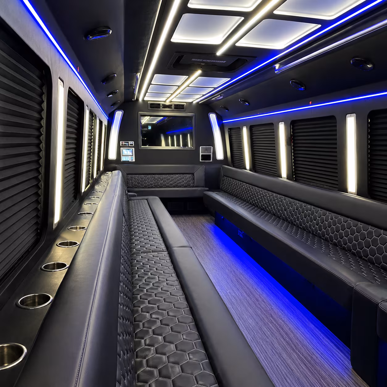 wichita falls party bus rental interior